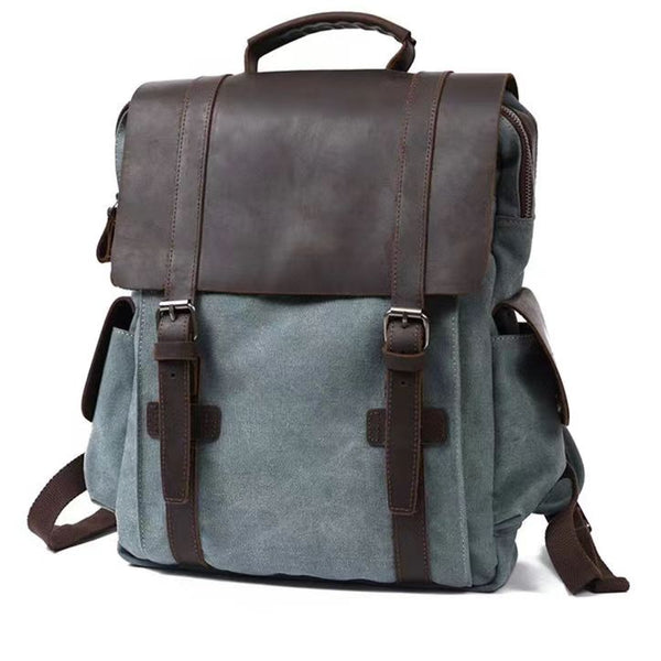 Vintage Canvas Backpack Rucksack Mens