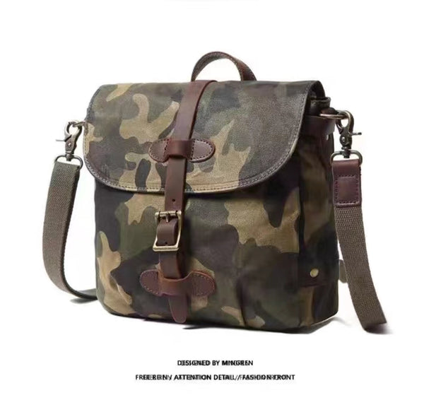 Small Canvas Military Messenger Bag Mens