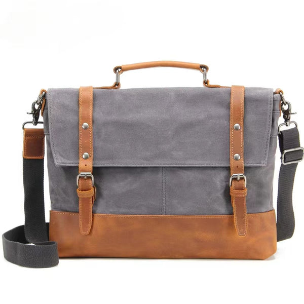 SHARE Mens Laptop Messenger Canvas Bag