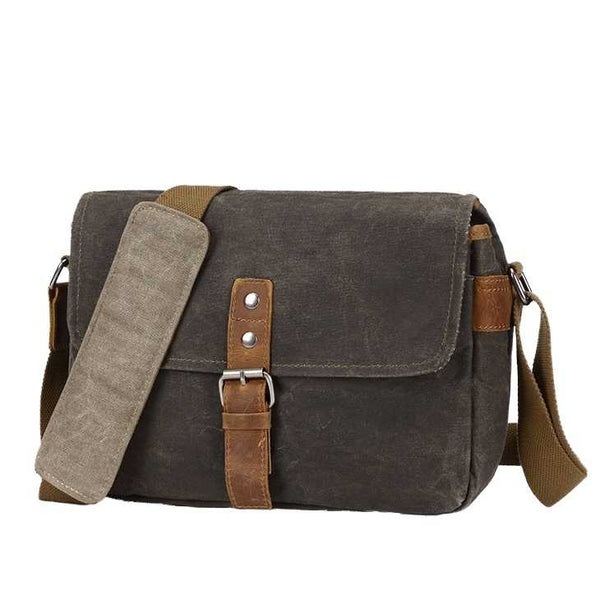 Vintage Canvas Genuine Leather Messenger Bag