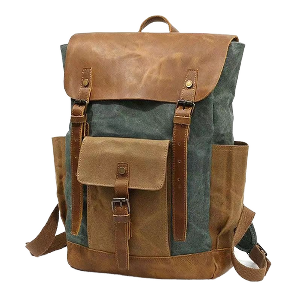 Vintage Laptop Waxed Canvas Backpack